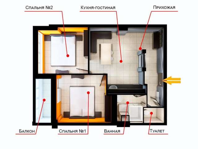 Апартаменты Hvalana Apartments Гомель-58